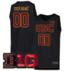 Custom USC Trojans Basketball Black Game Jersey w/ B1G Patch - All Stitched