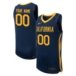 Custom California Golden Bears Basketball Navy Game Jersey - All Stitched