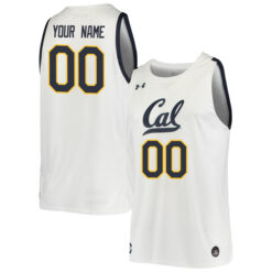Custom California Golden Bears Basketball White Performance Jersey - All Stitched