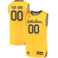 Custom California Golden Bears Basketball Gold Performance Jersey - All Stitched