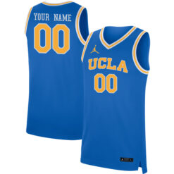 Custom UCLA Bruins Basketball Blue Game Jersey - All Stitched