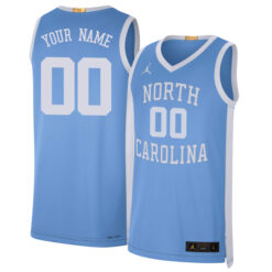Custom North Carolina Tar Heels Basketball Carolina Blue Limited Retro Jersey - All Stitched