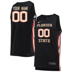 Custom Florida State Seminoles Basketball Black Game Jersey - All Stitched