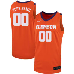 Custom Clemson Tigers Basketball Orange Game Jersey - All Stitched