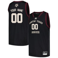 Custom Texas A&M Aggies Basketball Black Jersey - All Stitched