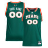 Custom Miami Hurricanes Basketball Green Game Jersey - All Stitched