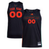 Custom Miami Hurricanes Basketball Black Game Jersey - All Stitched