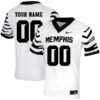 Custom Memphis Tigers Football White Alternate Jersey - All Stitched