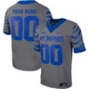 Custom Memphis Tigers Football Grey Alternate Jersey w/ AAC Patch - All Stitched