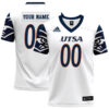 Custom UTSA Roadrunners Football White Game Jersey - All Stitched