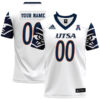 Custom UTSA Roadrunners Football White Game Jersey w/ AAC Patch - All Stitched