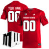 Custom Fresno State Bulldogs Football Red Home Jersey w/ WMC Patch - All Stitched