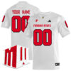 Custom Fresno State Bulldogs Football White Away Jersey w/ WMC Patch - All Stitched