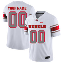 Custom UNLV Rebels Football White Away Jersey - All Stitched