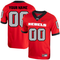 Custom UNLV Rebels Football Red Alternate Jersey - All Stitched