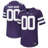 Custom Kansas State Wildcats Football Purple Untouchable Jersey - All Stitched