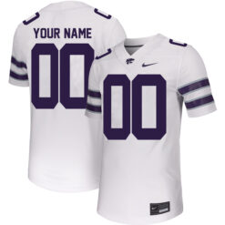 Custom Kansas State Wildcats Football White Untouchable Jersey - All Stitched