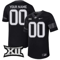 Custom Iowa State Cyclones Football Black Untouchable Jersey w/ XII Patch - All Stitched