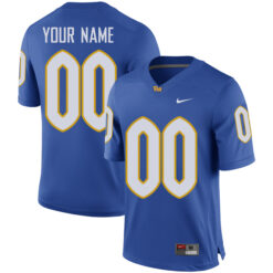 Custom Pittsburgh Panthers Football Royal Game Jersey - All Stitched