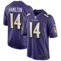 Kyle Hamilton Baltimore Ravens Purple Home Game Jersey - All Stitched