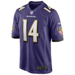 Alternative view of Kyle Hamilton Baltimore Ravens Purple Home Game Jersey - All Stitched