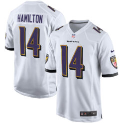 Kyle Hamilton Baltimore Ravens White Away Game Jersey - All Stitched