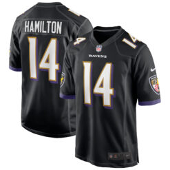 Kyle Hamilton Baltimore Ravens Black Alternate Game Jersey - All Stitched