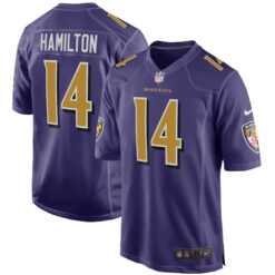 Kyle Hamilton Baltimore Ravens Purple Alternate Game Jersey - All Stitched