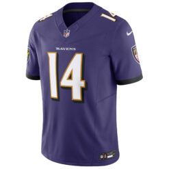 Alternative view of Kyle Hamilton Baltimore Ravens Purple Home Vapor F.U.S.E Limited Jersey - All Stitched