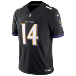 Alternative view of Kyle Hamilton Baltimore Ravens Black Alternate Vapor F.U.S.E Limited Jersey - All Stitched