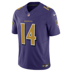 Alternative view of Kyle Hamilton Baltimore Ravens Purple Alternate Vapor F.U.S.E Limited Jersey - All Stitched