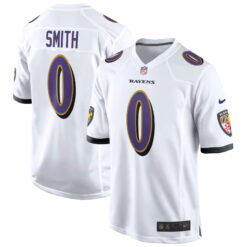 Roquan Smith Baltimore Ravens White Away Game Jersey - All Stitched