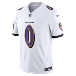 Alternative view of Roquan Smith Baltimore Ravens White Away Vapor F.U.S.E Limited Jersey - All Stitched