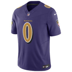 Alternative view of Roquan Smith Baltimore Ravens Purple Alternate Vapor F.U.S.E Limited Jersey - All Stitched