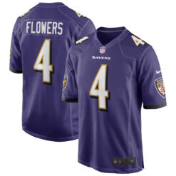 Zay Flowers Baltimore Ravens Purple Home Game Jersey - All Stitched