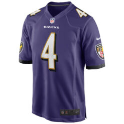 Alternative view of Zay Flowers Baltimore Ravens Purple Home Game Jersey - All Stitched