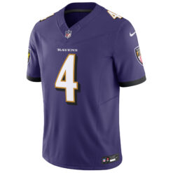 Alternative view of Zay Flowers Baltimore Ravens Purple Home Vapor F.U.S.E Limited Jersey - All Stitched