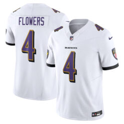 Zay Flowers Baltimore Ravens White Away Vapor F.U.S.E Limited Jersey - All Stitched