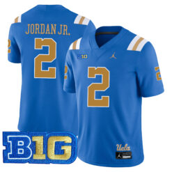 Andre Jordan Jr. UCLA Bruins Football Blue Home Jersey w/ B1G Patch - All Stitched