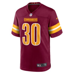 Alternative view of Austin Ekeler Washington Commanders Burgundy Game Jersey - All Stitched