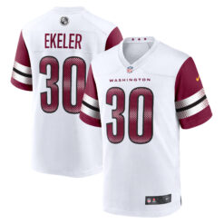 Austin Ekeler Washington Commanders White Game Jersey - All Stitched