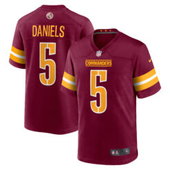 Jayden Daniels Washington Commanders Burgundy Game Jersey - All Stitched