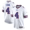James Cook Buffalo Bills White Game Jersey - All Stitched