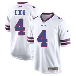 James Cook Buffalo Bills White Game Jersey - All Stitched