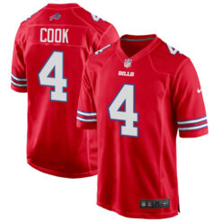 James Cook Buffalo Bills Red Game Jersey - All Stitched