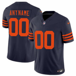 Custom Chicago Bears Navy Alternate Vapor F.U.S.E Limited Jersey - All Stitched
