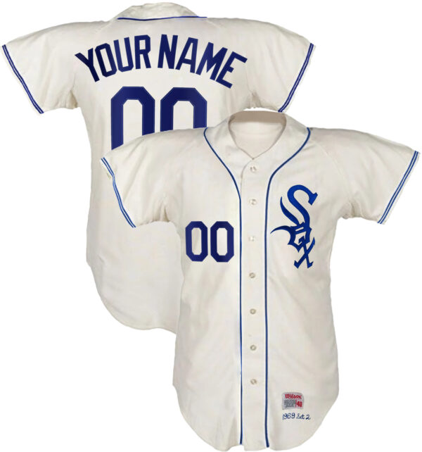 Custom Chicago White Sox 1969-70 White Home Jersey - All Stitched