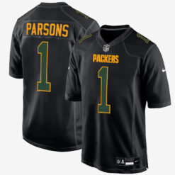 Micah Parsons Green Bay Packers Black Fashion Game Jersey - All Stitched