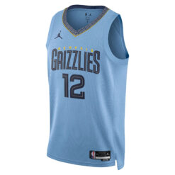 Alternative view of Ja Morant Memphis Grizzlies Light Blue Statement Edition Jersey - All Stitched
