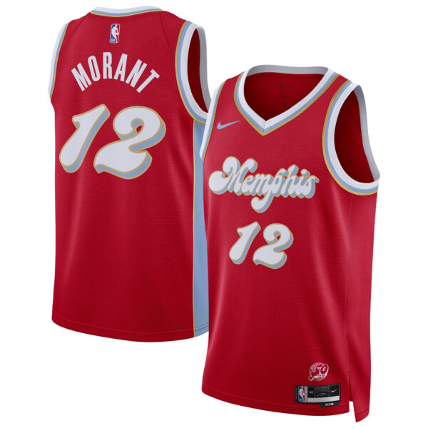 Ja Morant Memphis Grizzlies Red 2024/25 City Edition Jersey - All Stitched